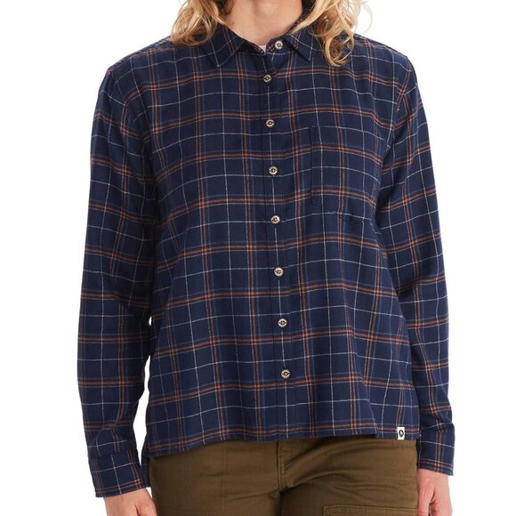 Marmot Boyfriend Flannel Shirt - Blue - Picture 5 of 9